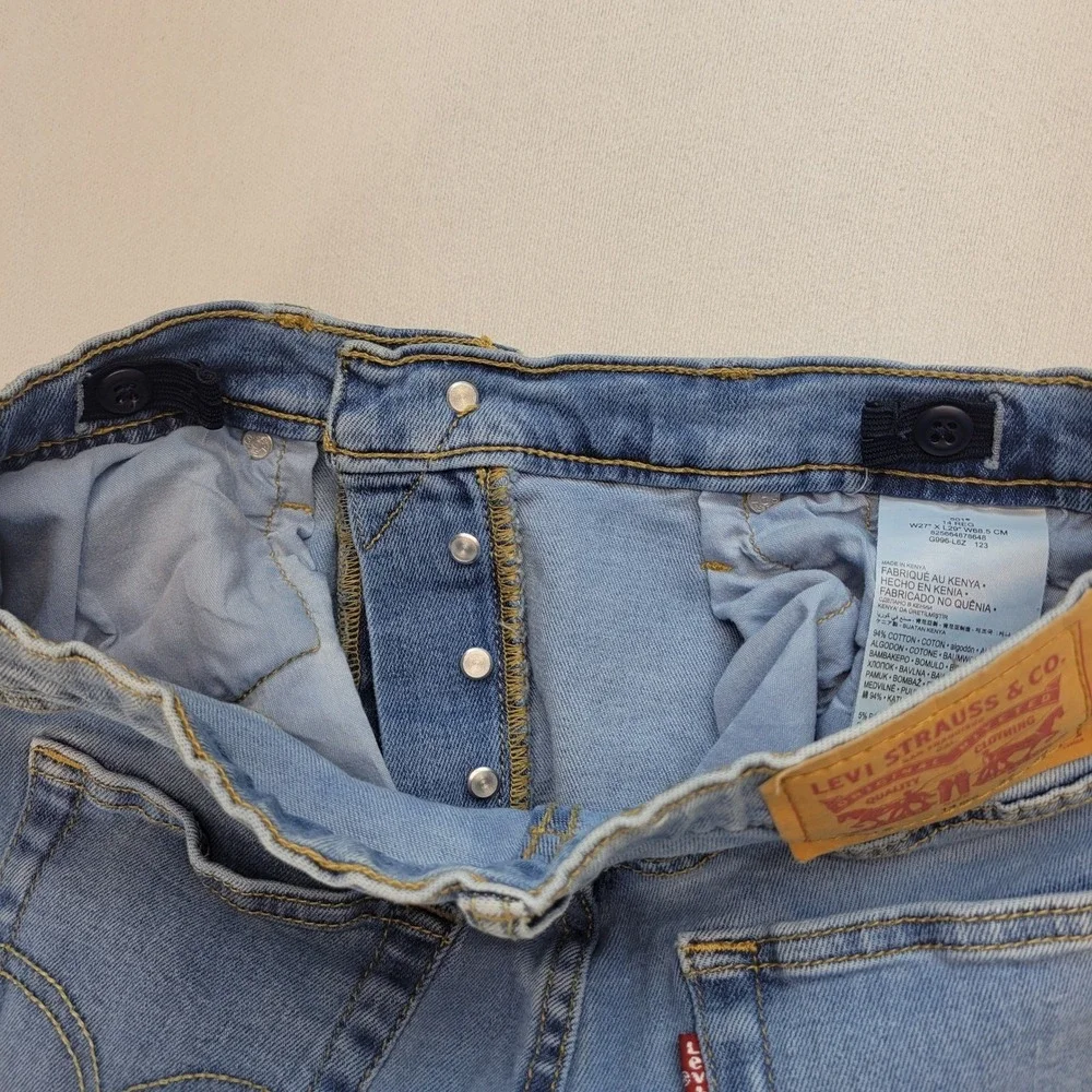 Levi's 501 Jeans Kids 14 Reg 27x29 Blue Straight Leg Button Fly Denim